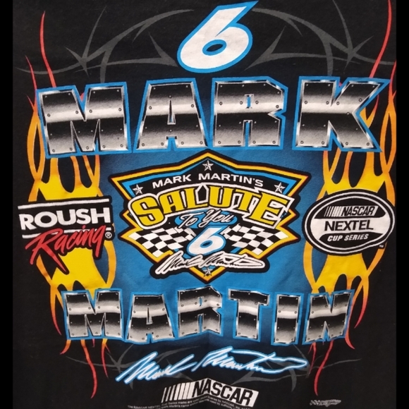 Mark Martin #6 Nascar Roush Racing Graphic T-Shirt - Picture 4 of 5